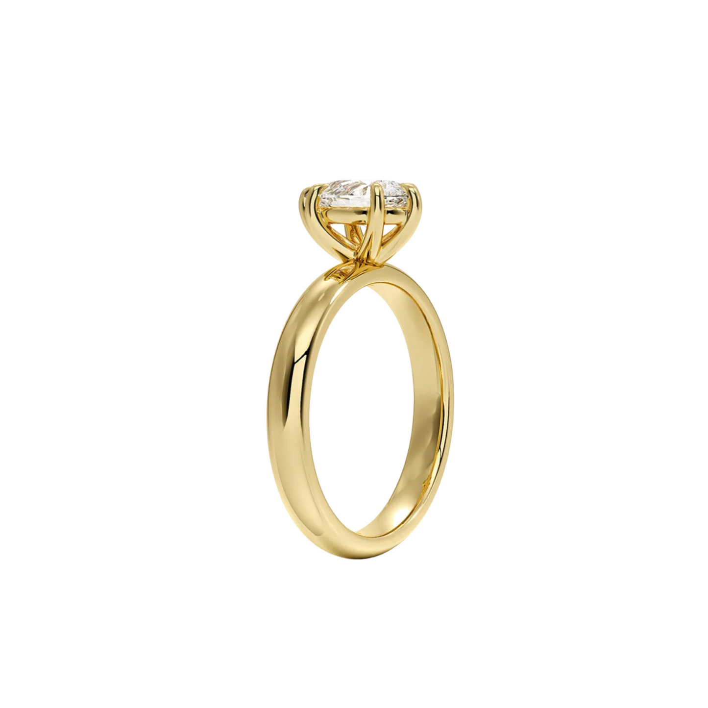 Veyra 3mm Solitario Anillo en Oro 18K