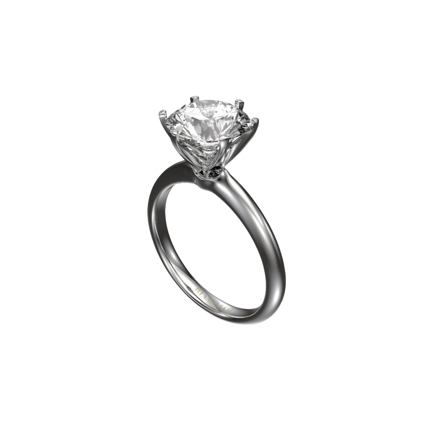 Serenity 1.8mm Solitario  Anillo en Platino 950
