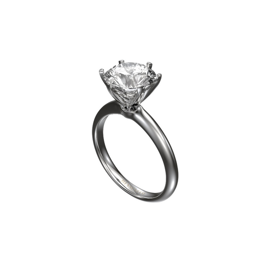 Serenity 1.8mm Solitario  Anillo en Platino 950