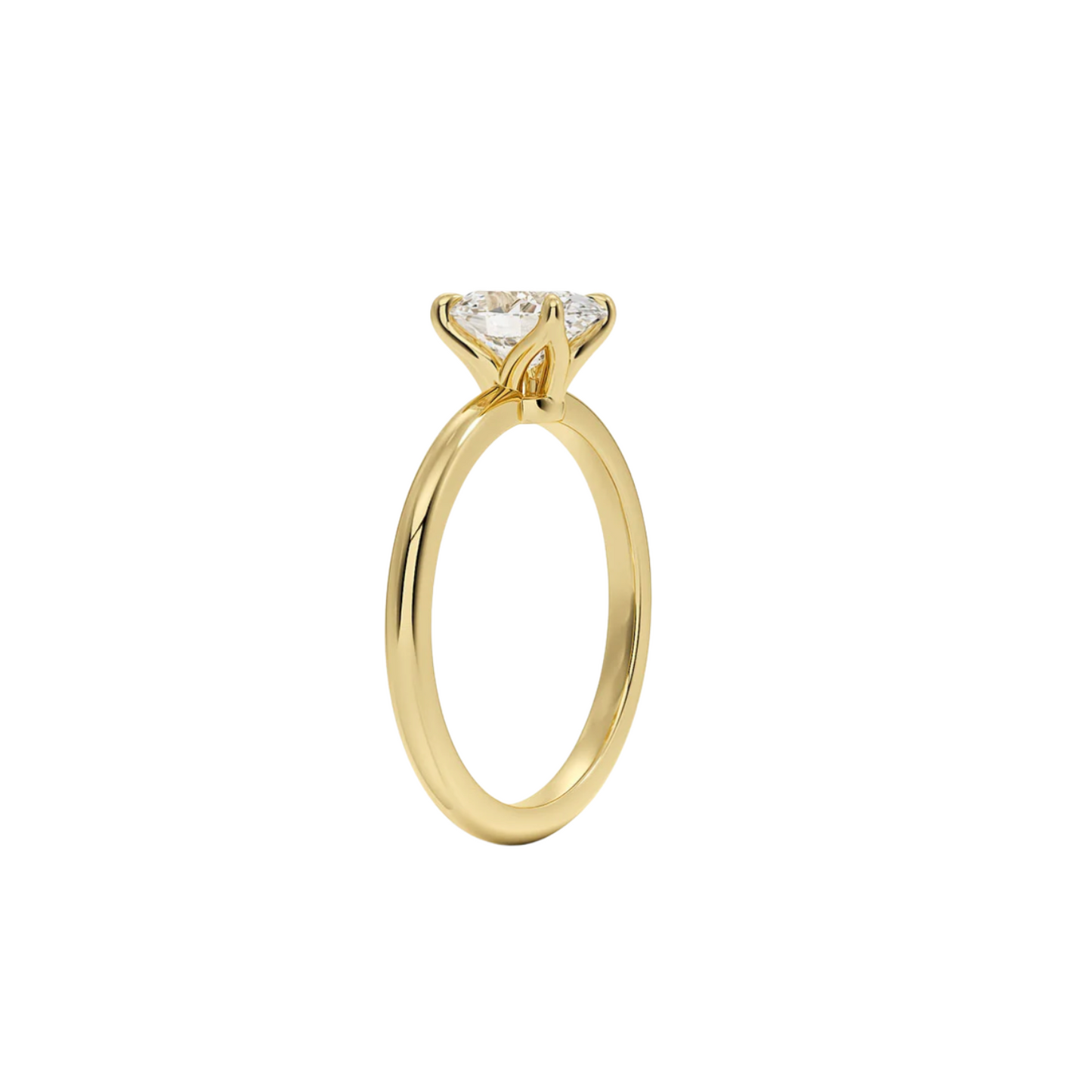 Halo 1.8mm Solitario  Anillo en Oro 18K