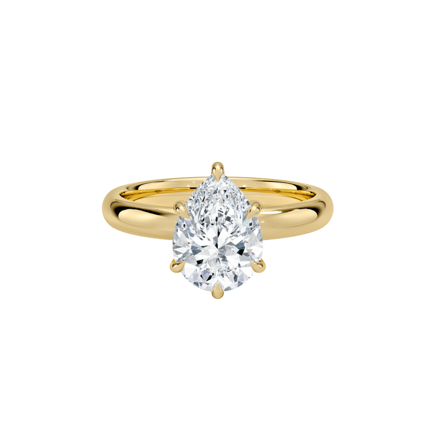 Veyra 3mm  Solitario  Anillo en Oro 18K